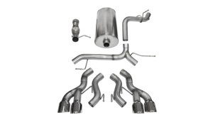 Cadillac Escalade Performance Exhaust - CORSA Performance - Cat-Back Sport, Dual Rear Exit - Polished - `12-`14